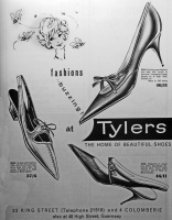 Shoe retailer Tyler's main outlet was at 22 King Street, but they also had a shop in Colomberie in the 1960s