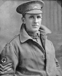 Thomas Bernard de Gruchy (1878-1930), Chemist and Serjeant, Australian Army Medical Corps, during WW1. He was the father of Professor Gordon Carl de Gruchy (gen 5)