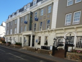 This is certainly original (or very old), at least for the first three three lower floors, although the less said about the dormers, probably the better. The Royal Hotel on the corner of David Place and Stopford Road probably traded as Bree's Boarding House in 1842, and may have been there earlier under a different name. There are conflicting views on whether it is the island's oldest hotel operating on the same side - the Pomme d'Or Hotel having been established in 1837, but not traded continuously, having become semi-derelict at one time in the 20th century