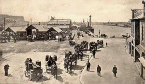 Potato vans at the Weighbridge
