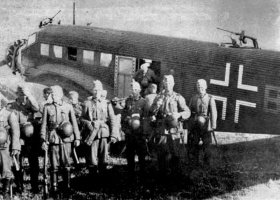 German troops arrive in a Junkers