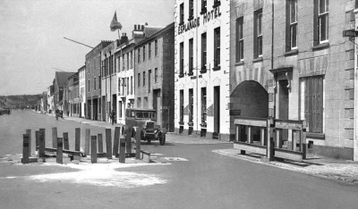 Defensive obstacles yet to be removed from the Esplanade in 1945