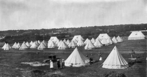 Tents at a Militia camp, picture by Percival Dunham