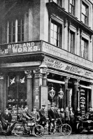 Rutland Cycle Works on the corner of King Street and Pitt Street