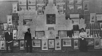 A display of groceries at a trade show