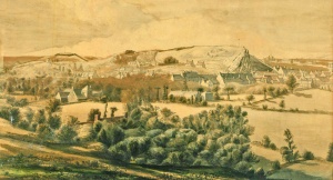 A painting by J Heath in 1758