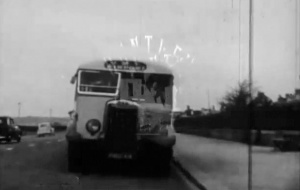 A bus stops to pick up passengers from the Bay View Hotel in the 1960s