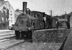 The end of the Gorey Pier station platform