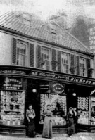 J T Bigwood, stationer and printer, at 45 Bath Street, later rebuilt as the offices of the Evening Post