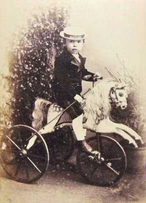 Portrait of a boy by R Eager