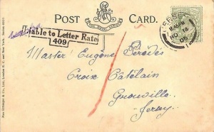 Another card addressed to son Eugene