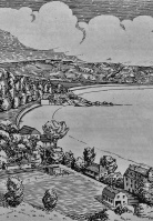 A drawing showing the new sea wall constructed by the Germans during the Occupation