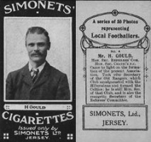 A 1925 cigarette card featuring football club secretary H Gould