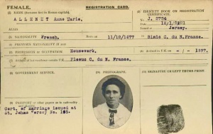 Anna Marie Allenet's Alien Registration Card
