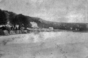 Before the seawall was built and land reclaimed behind it, some properties had their own protective walls and direct access to the beach