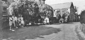 Hay carts in St Peter's Village