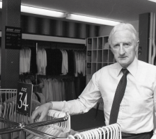 Tony Browne of Browne's women's clothing shop in 1983