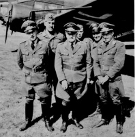 Luftwaffe officers fly in
