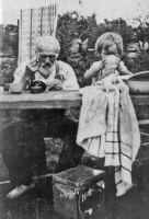 John William Battam Le Sauteur and his granddaughter
