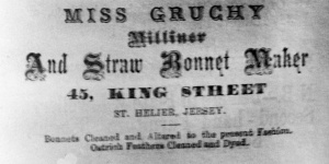 Miss Gruchy was in business as a milliner at 45 King Street in 1874