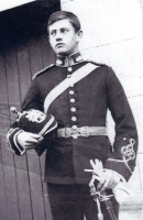 Douglas William Le Brocq, newly commissioned 2nd Lieutenant, Royal Jersey Militia Artillery: courtesy of Marguerite Fewkes