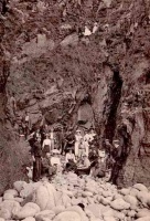 Visitors to the caves