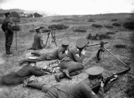 Shooting practice, photographed by Percival Dunham