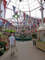 Inside was remarkably less busy, and it was possible to admire the stalls (not many fruit and veg, these days) ...