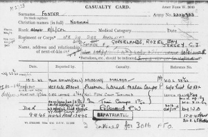 Post-war service record