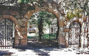 A rare photograph with the gates open