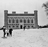 Victoria College in the snow in 1963
