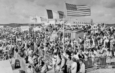 A large crowd watches a competition in the 1960s - picture Jersey Evening Post