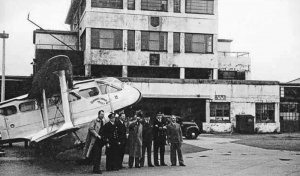 The Airport building was in a sorry state after the end of the Occupation