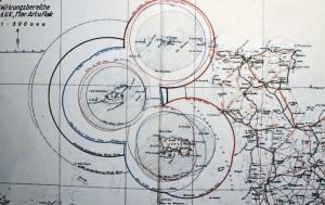German artillery range map