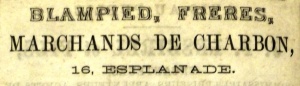 Blampied, literal translation 'charcoal merchants', but actually coal merchants