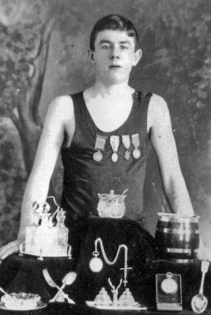 Swimming champion Alfred Thomas Cornish (1890- ) ...