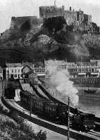 A train leaving Gorey Pier Station