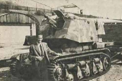 A German tank in 1945