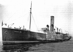 The fire-damaged Princess Ena