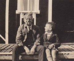 Father and son, Walter and Walter John Le Quesne at Le Bourg