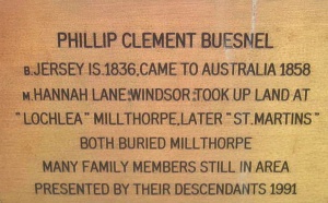 Memorial plaque in Australia