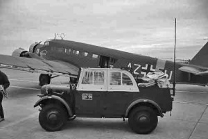 A Junkers 51 at the Airport - this picture was almost certainly not taken during the Occupation but much later in the 20th century