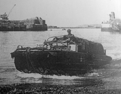 A DUKW arrives with more equipment
