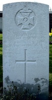 The grave of Great War casualty Stanley John Noel at Le Touret Military Cemetery, Richebourg-L'Avoue